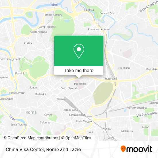 China Visa Center map