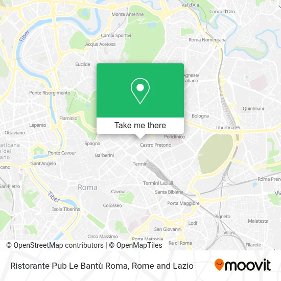 Ristorante Pub Le Bantù Roma map