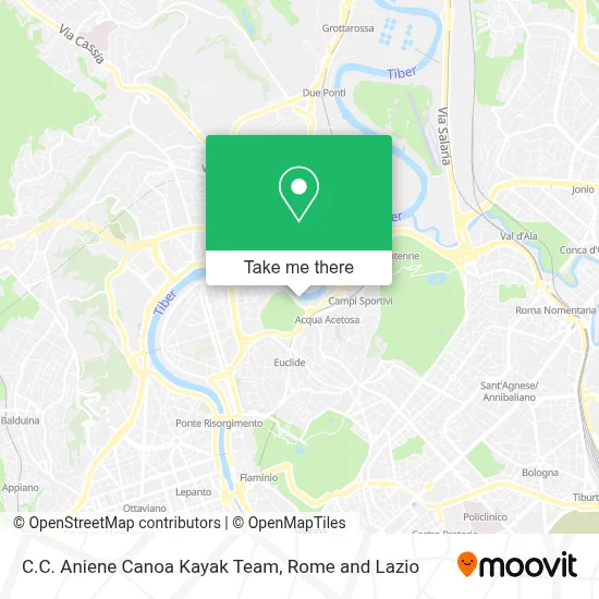 C.C. Aniene Canoa Kayak Team map