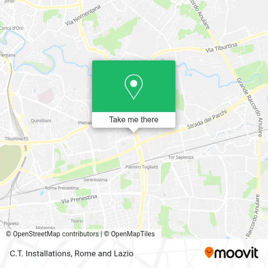 C.T. Installations map