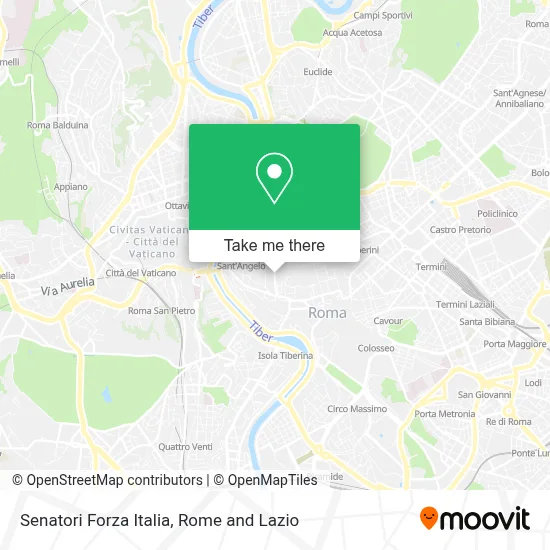 Senatori Forza Italia map