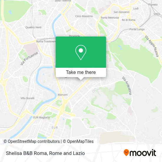 Shelisa B&B Roma map