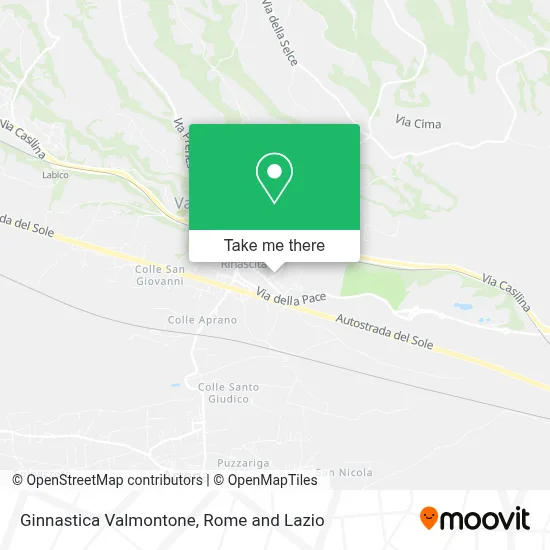 Ginnastica Valmontone map