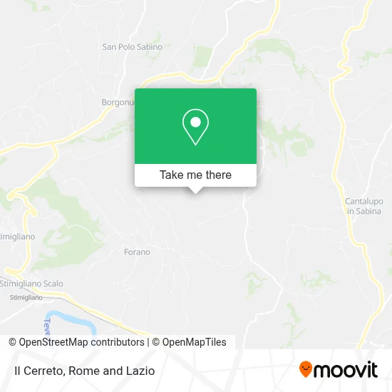 Il Cerreto map