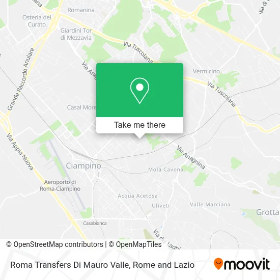 Roma Transfers Di Mauro Valle map