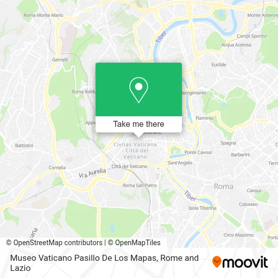 Museo Vaticano Pasillo De Los Mapas map