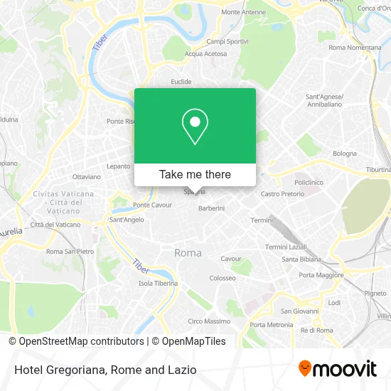 Hotel Gregoriana map