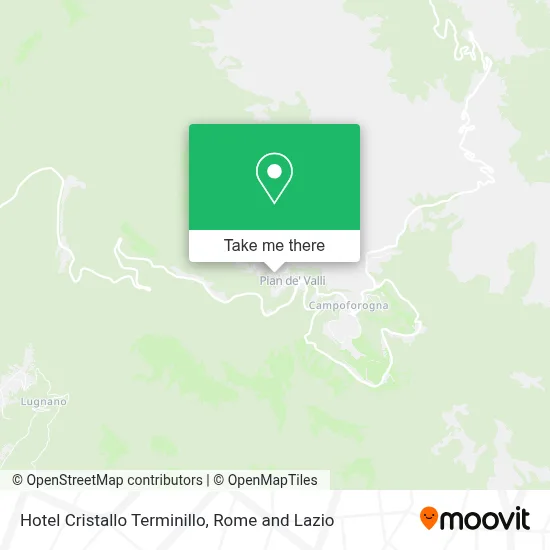 Hotel Cristallo Terminillo map