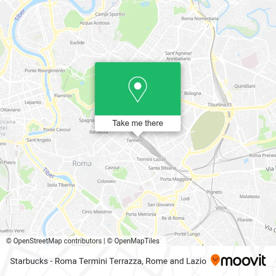 Starbucks - Roma Termini Terrazza map