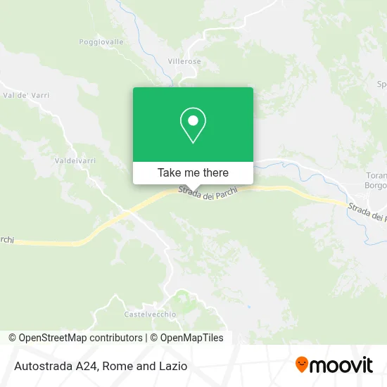 Autostrada A24 map