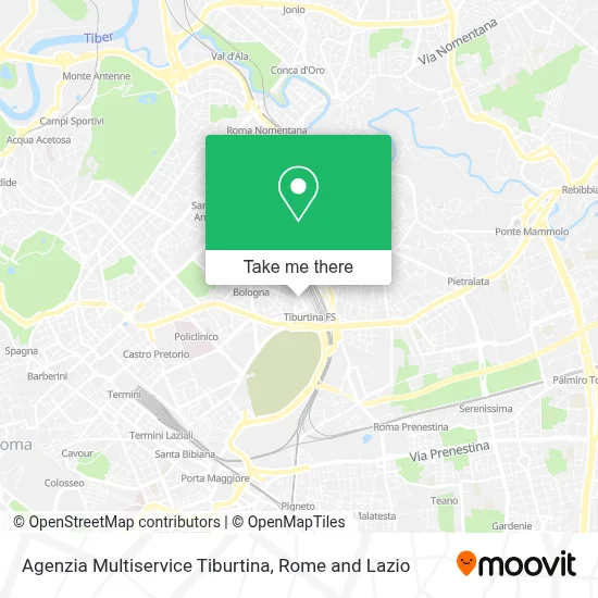Agenzia Multiservice Tiburtina map