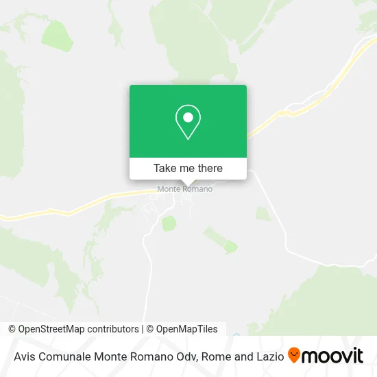 Avis Comunale Monte Romano Odv map