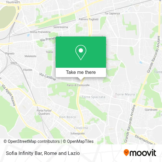 Sofia Infinity Bar map