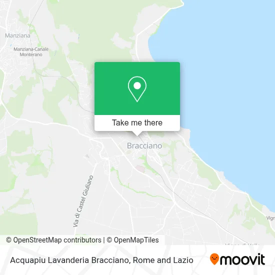 Acquapiu Lavanderia Bracciano map