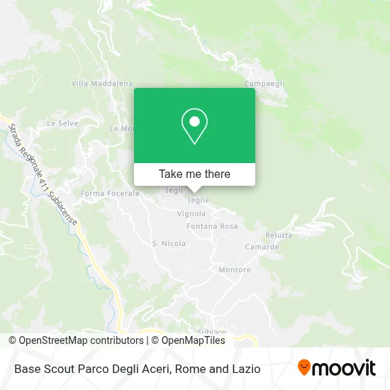 Base Scout Parco Degli Aceri map