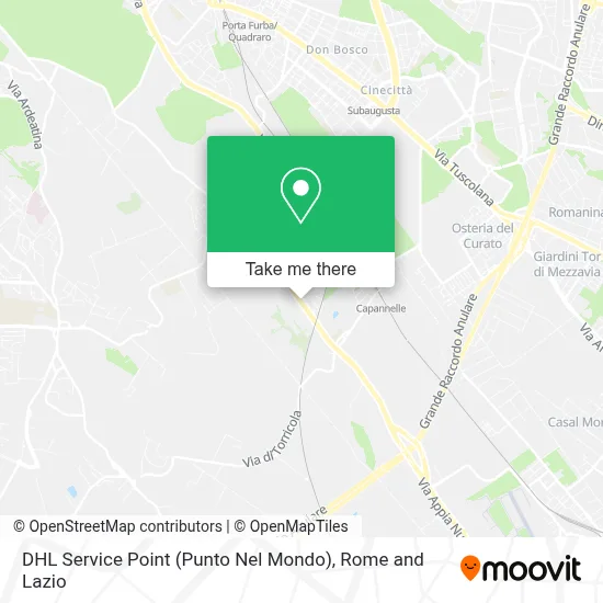DHL Service Point (Punto Nel Mondo) map