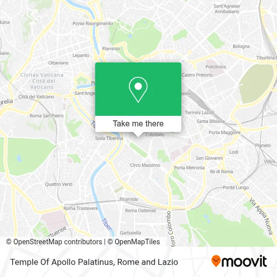 Temple Of Apollo Palatinus map