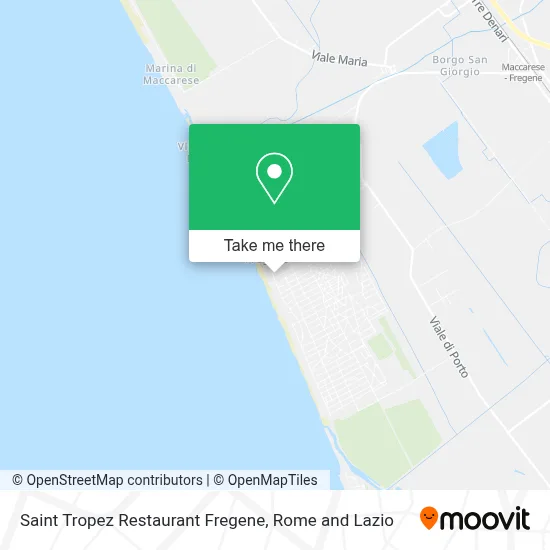 Saint Tropez Restaurant Fregene map