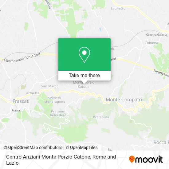 Centro Anziani Monte Porzio Catone map