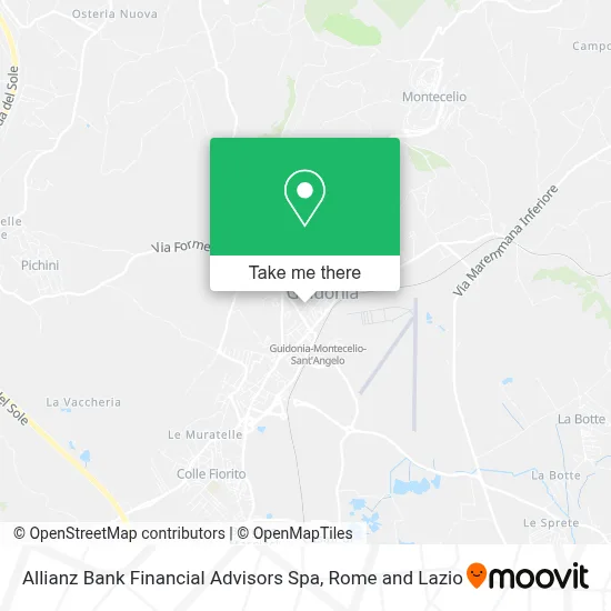 Allianz Bank Financial Advisors Spa map