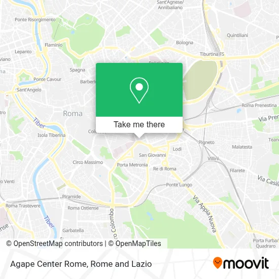 Agape Center Rome map