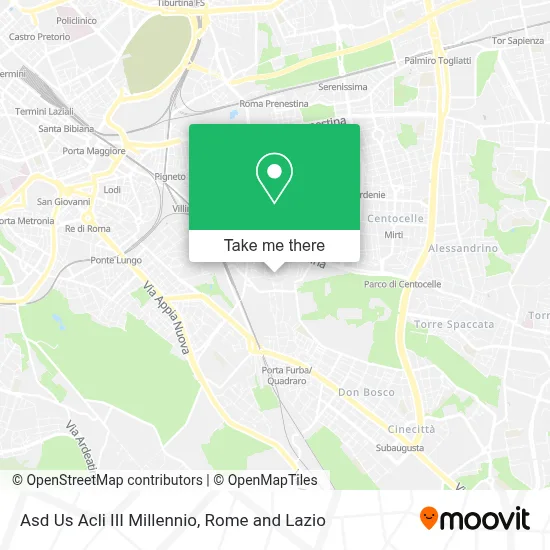Asd Us Acli III Millennio map