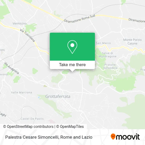 Palestra Cesare Simoncelli map