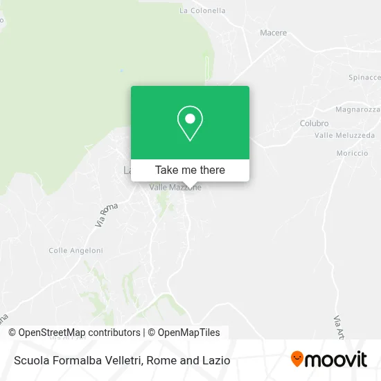 Scuola Formalba Velletri map