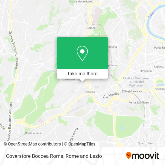 Coverstore Boccea Roma map