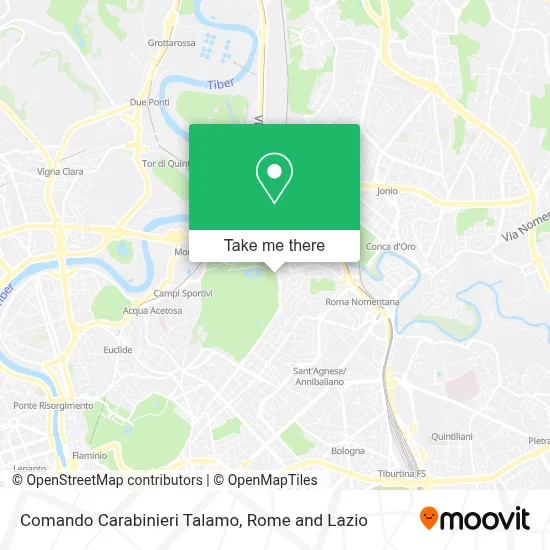 Comando Carabinieri Talamo map