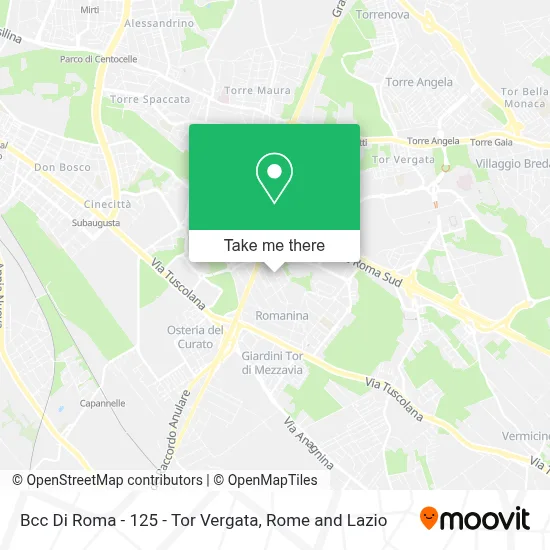 Bcc Di Roma - 125 - Tor Vergata map
