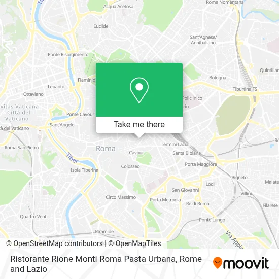 Ristorante Rione Monti Roma Pasta Urbana map
