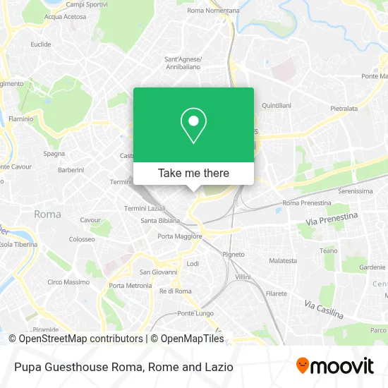 Pupa Guesthouse Roma map