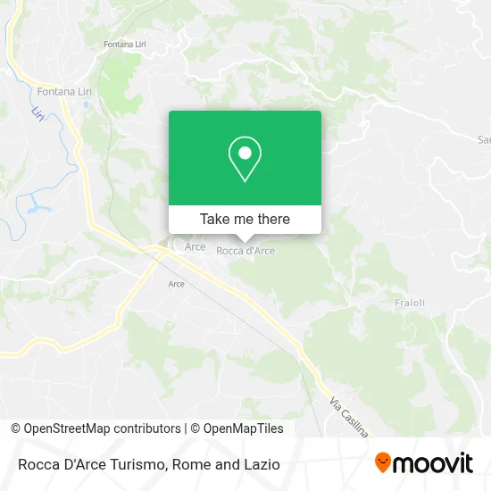 Rocca D'Arce Turismo map