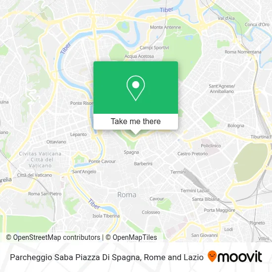 Parcheggio Saba Piazza Di Spagna map