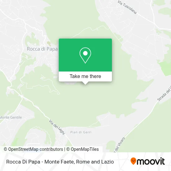 Rocca Di Papa - Monte Faete map