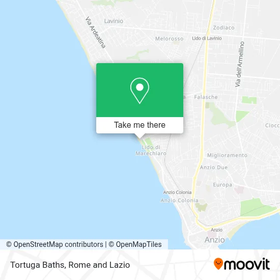 Tortuga Baths map
