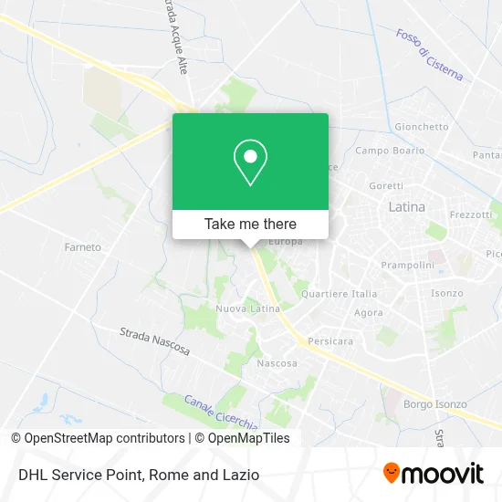 DHL Service Point map