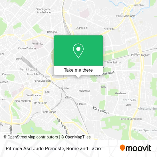 Ritmica Asd Judo Preneste map