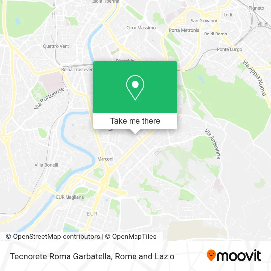 Tecnorete Roma Garbatella map