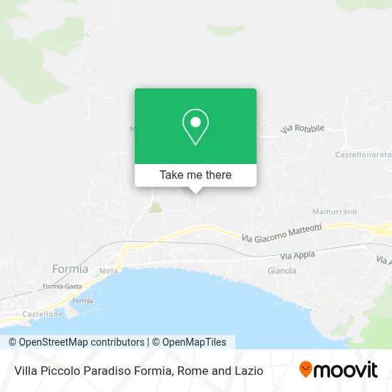 Villa Piccolo Paradiso Formia map