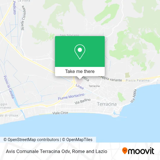 Avis Comunale Terracina Odv map