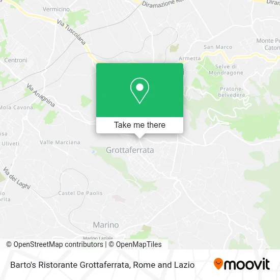 Barto's Ristorante Grottaferrata map