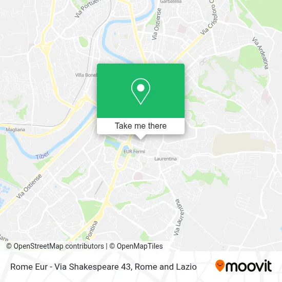 Rome Eur - Via Shakespeare 43 map