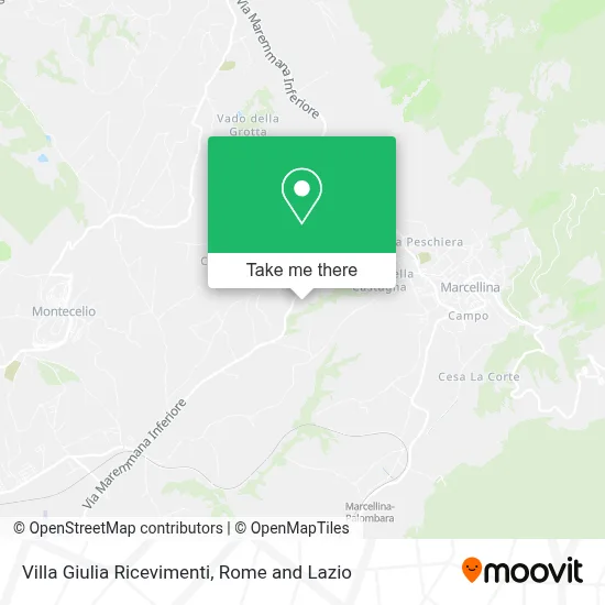 Villa Giulia Ricevimenti map