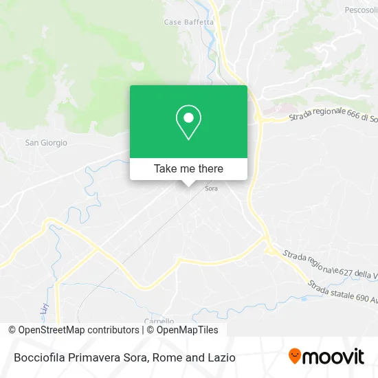 Bocciofila Primavera Sora map