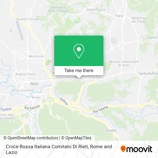 Croce Rossa Italiana Comitato Di Rieti map