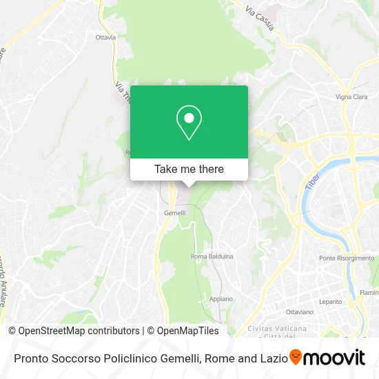 Pronto Soccorso Policlinico Gemelli map