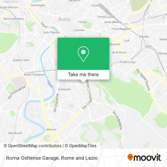 Roma Ostiense Garage map