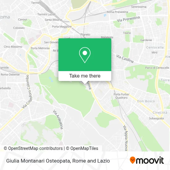 Giulia Montanari Osteopata map
